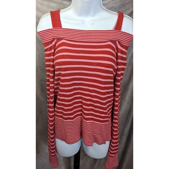 Vintage Takeout Pink And Red Striped Top - Picture 6 of 11